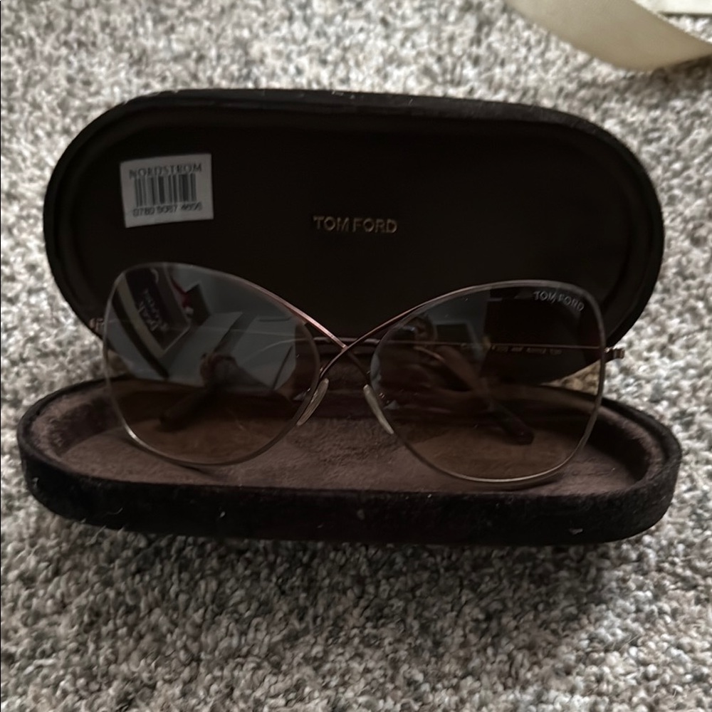 Tom Ford Brown Gradient Sunglasses with Protective Case
